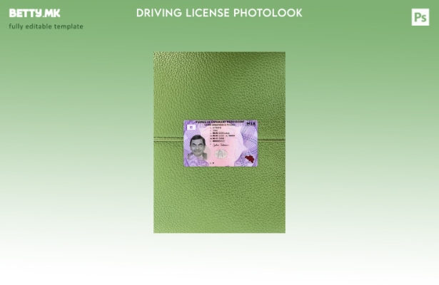 Модерен стил Белгија привремена возачка дозвола photolook пред шаблон